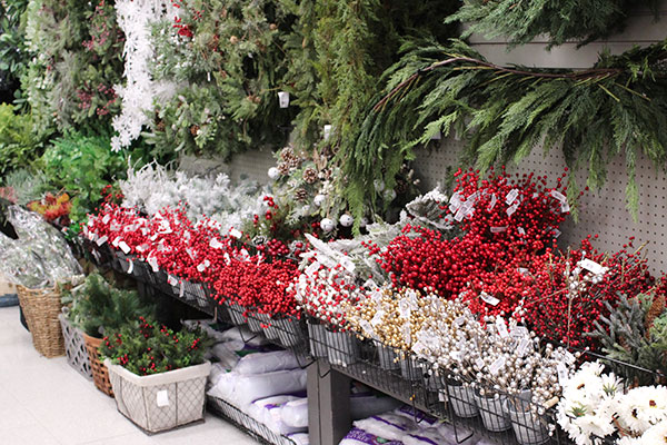Vintage Christmas Floral Picks Santa Claus and Bells