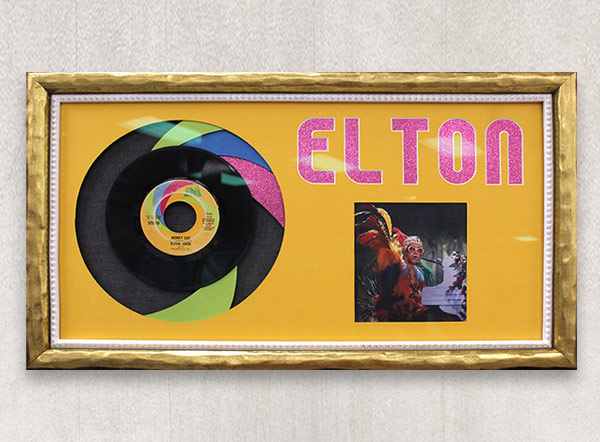 Custom Framed Elton John Vinyl Record